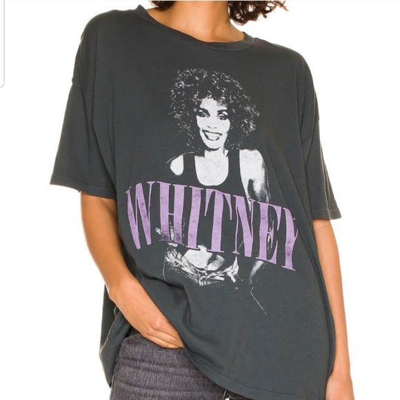 Daydreamer Tops - Daydreamer Whitney Houston For The Love Of You Merch Tee Vintage Black-NWT